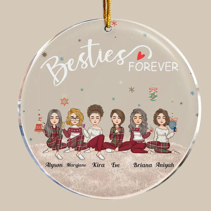 Besties Forever - Personalized Friends Ornament ornament The Next Custom Gift