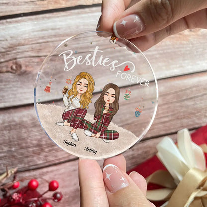 Besties Forever - Personalized Friends Ornament ornament The Next Custom Gift