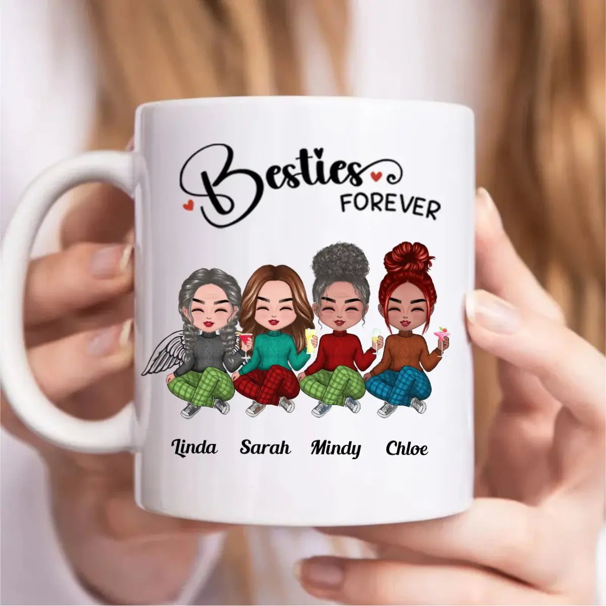 Besties Forever - Personalized Mug (NN) mug The Next Custom Gift