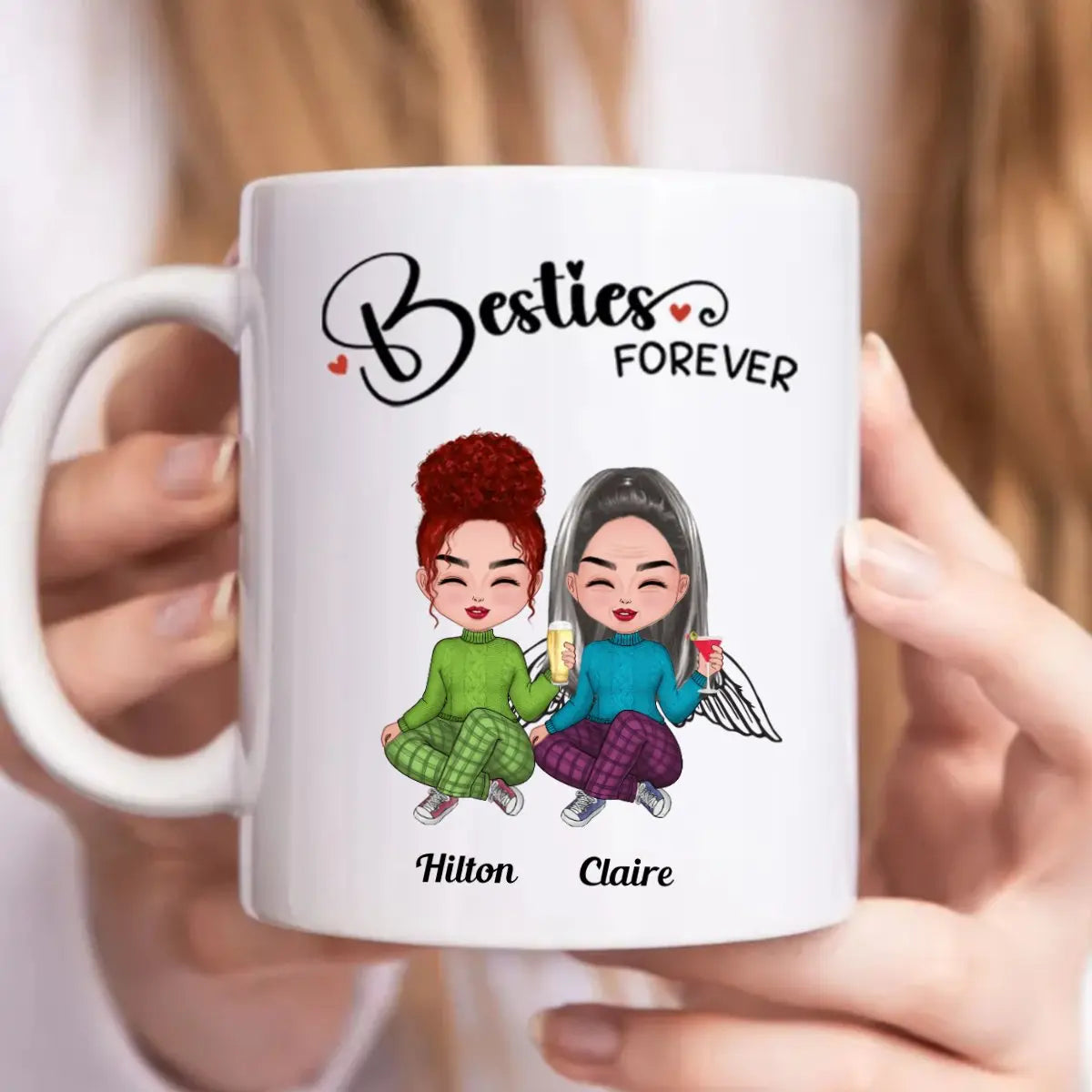 Besties Forever - Personalized Mug (NN) mug The Next Custom Gift