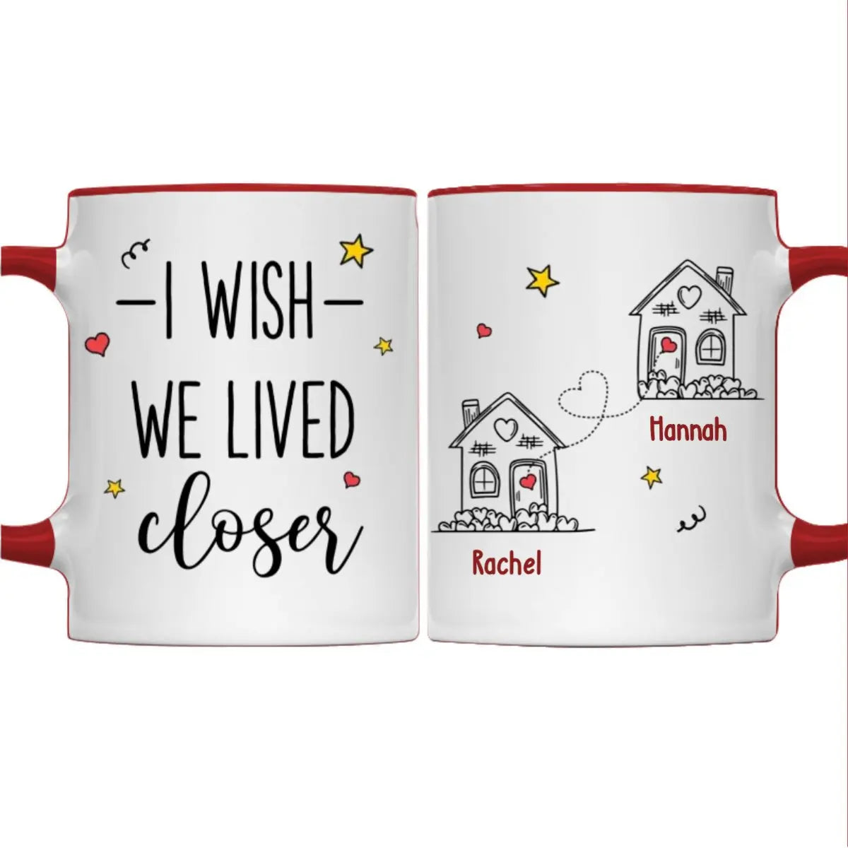 Besties - I Wish We Lived Closer - Personalized Accent Mug Accent Mug The Next Custom Gift