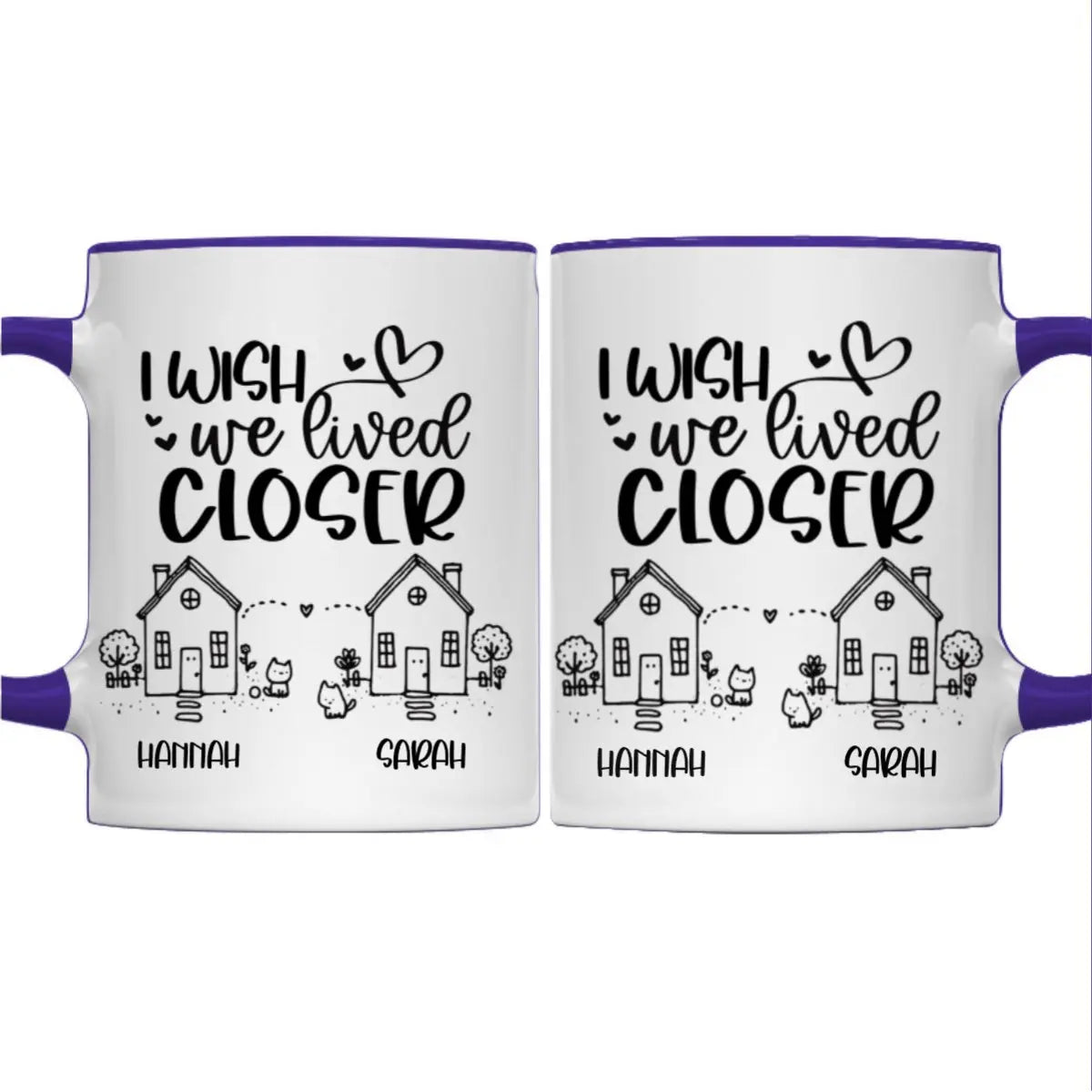 Besties - I Wish We Lived Closer True Friends Are Great Riches - Personalized Accent Mug Accent Mug The Next Custom Gift