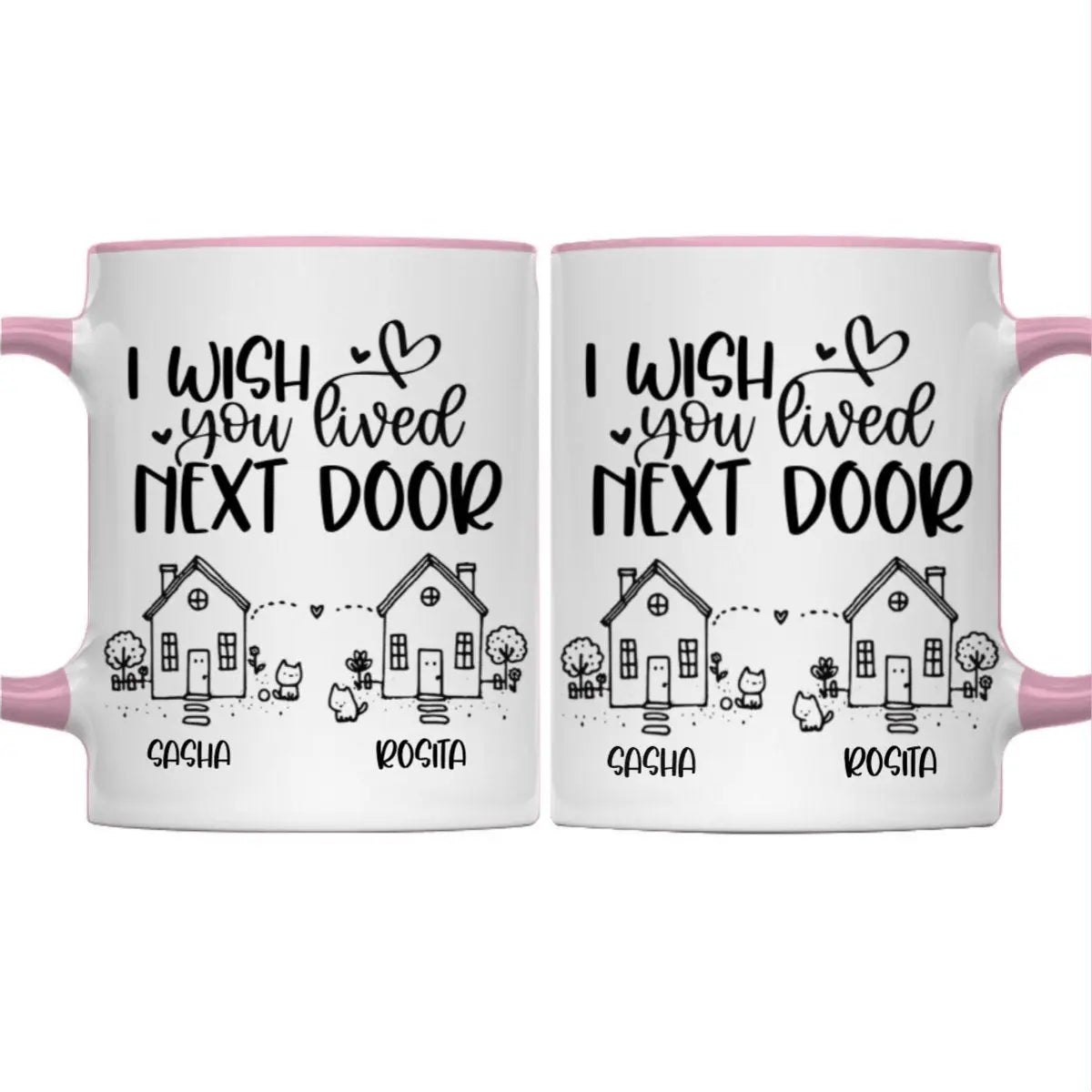 Besties - I Wish We Lived Closer True Friends Are Great Riches - Personalized Accent Mug Accent Mug The Next Custom Gift