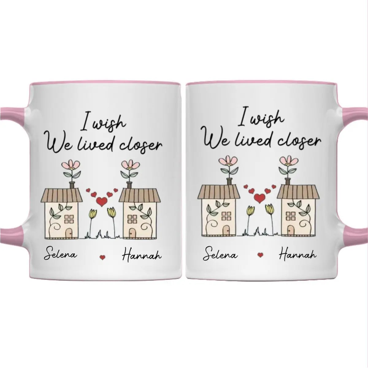 Besties -I Wish You Lived Next Door - Personalized Accent Mug