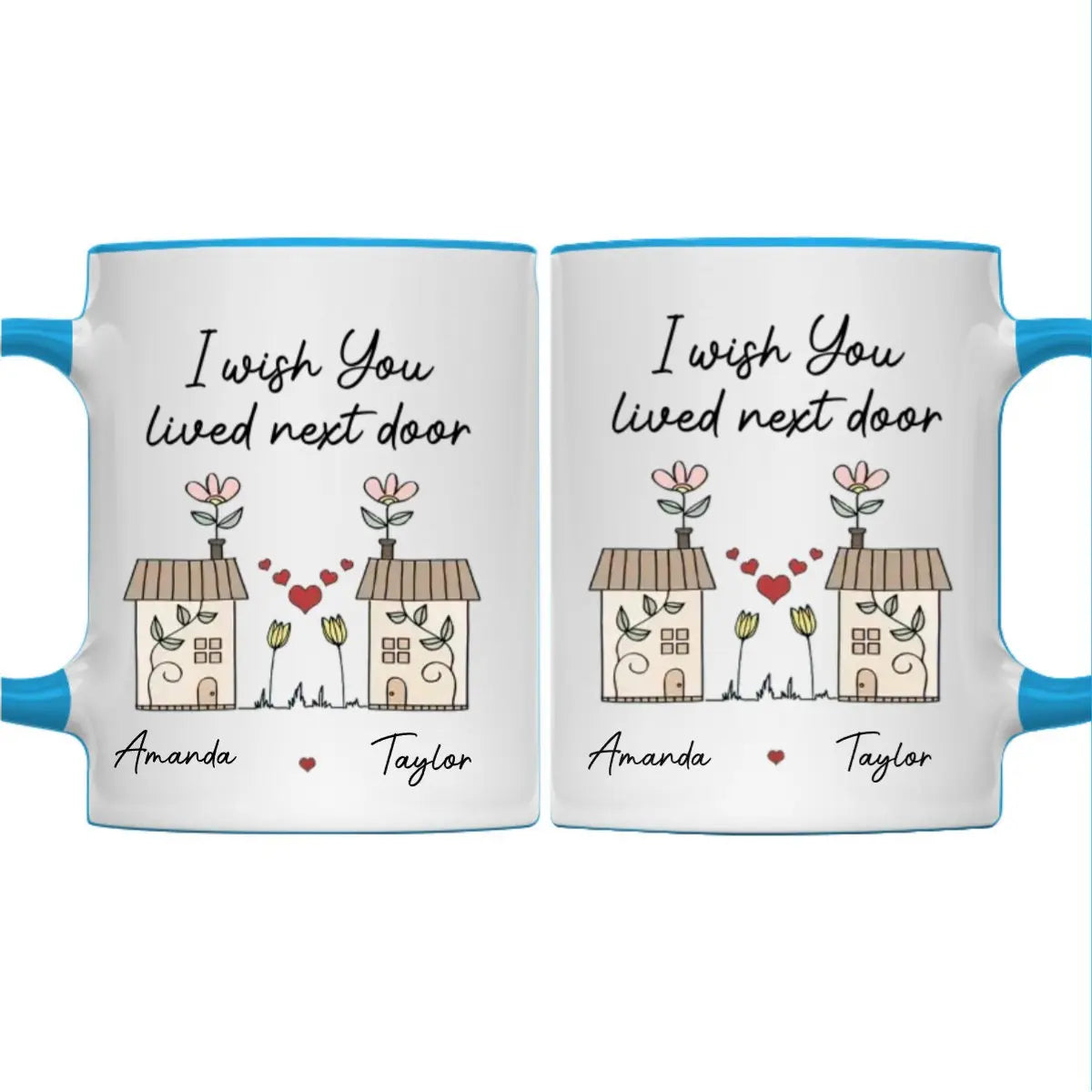 Besties -I Wish You Lived Next Door - Personalized Accent Mug Accent Mug The Next Custom Gift