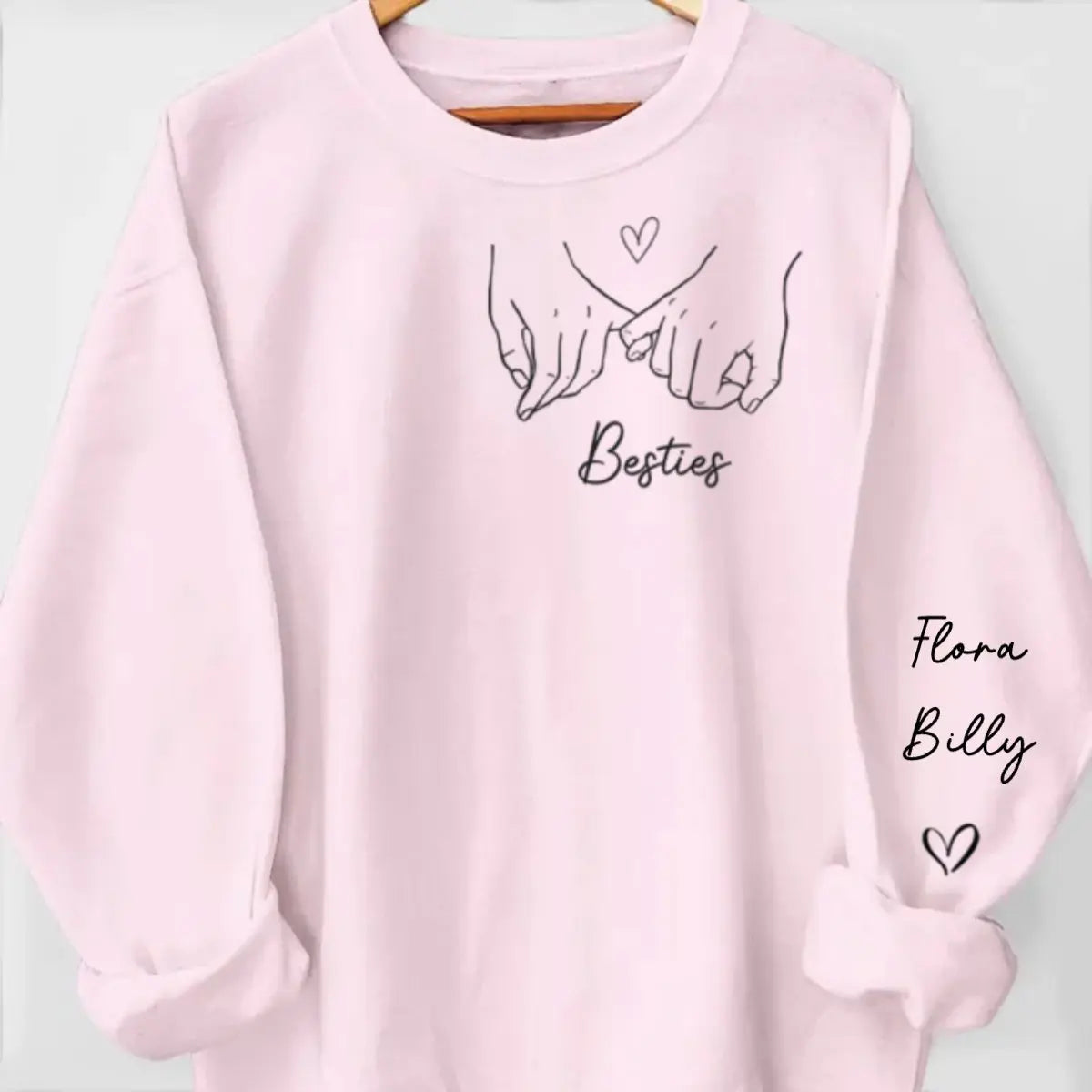 Besties - Pinky Promise - Personalized Sweatshirt (LH) Shirts & Tops The Next Custom Gift