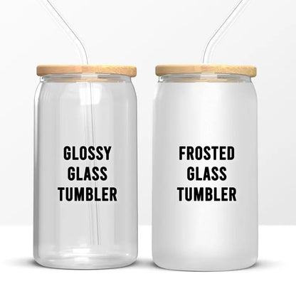 Besties - Thanks For Being My Emotional Support Coworker - Personalized Clear Glass Can Glass Can The Next Custom Gift