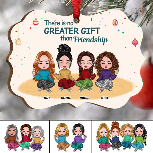 Besties - There Is No Greater Gift Than Friendship - Personalized Ornament Ver. 3