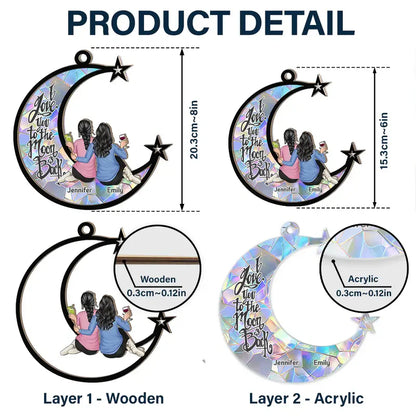 Người Yêu Chó - Chó Ngủ Trên Mặt Trăng - Suncatcher Cá Nhân 