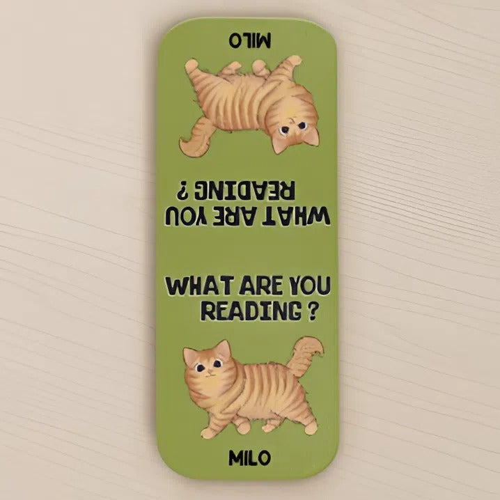 Custom Leather Magnetic Bookmark - Personalized Bookish Gifts For Book Lovers, Bookworms, Dog Dad And Mom, Cat Owners - Lost In A Good Book