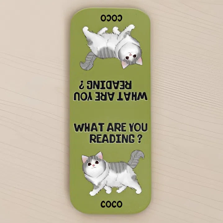 Custom Leather Magnetic Bookmark - Personalized Bookish Gifts For Book Lovers, Bookworms, Dog Dad And Mom, Cat Owners - Lost In A Good Book