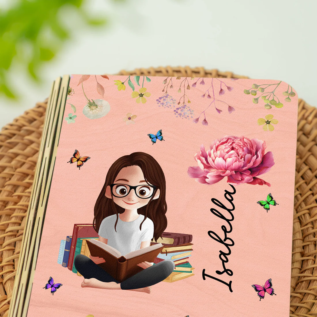 Birth Flower Book Lovers - Personalized Book Lamp