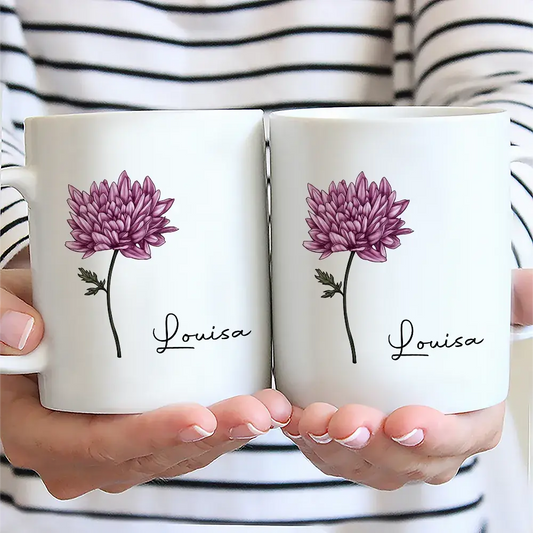 Birth Month Flowers Bloom Where You're Planted - Personalized Mug Mug The Next Custom Gift