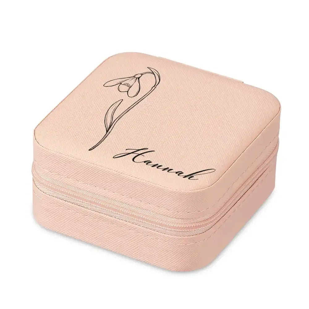 Birth Month Flowers Sketch Bloom Where You're Planted - Personalized Jewelry Box  The Next Custom Gift