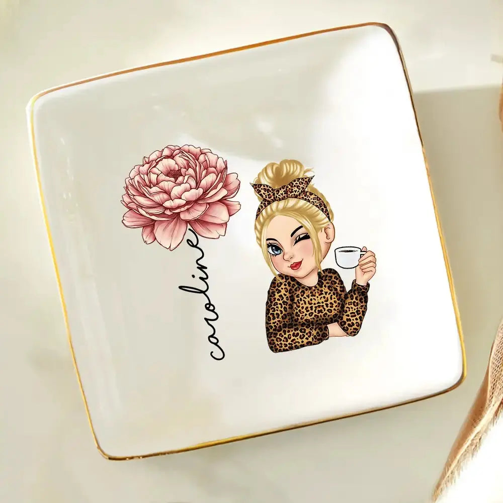 Birth Month Flowers Woman Bloom Where You're Planted - Personalized Ring Dish Dish The Next Custom Gift