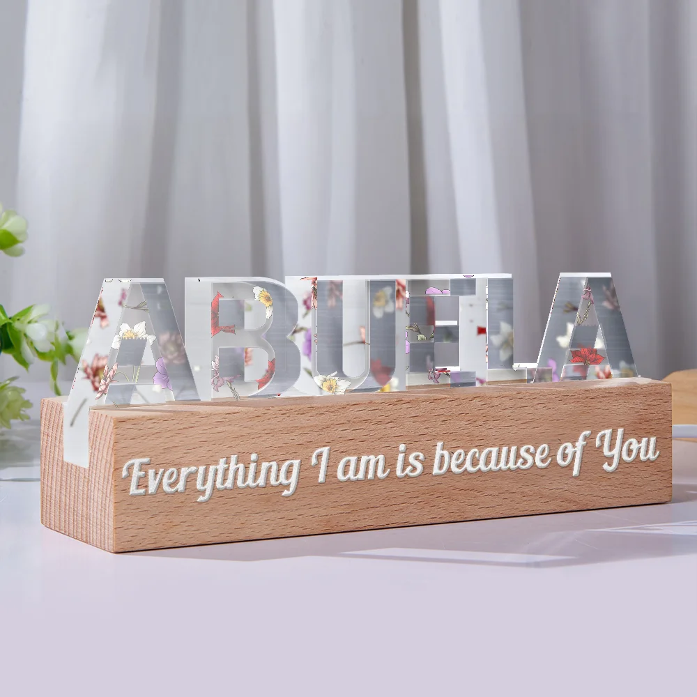 Birth Flower Mommy We Love You - Personalized Custom Shaped LED Light