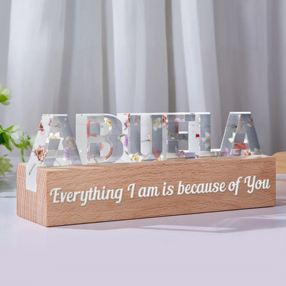 Birth Flower Mommy We Love You - Personalized Custom Shaped LED Light