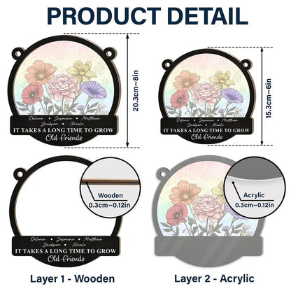 Người Yêu Chó - Chó Ngủ Trên Mặt Trăng - Suncatcher Cá Nhân 