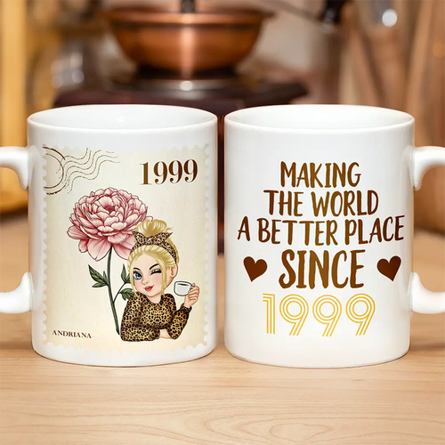 Birth Month Flowers Bloom Making The World A Better Place - Personalized Mug