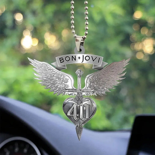 Bon Jovi - Custom Shape 2-side - Acrylic Car Ornament ornament The Next Custom Gift