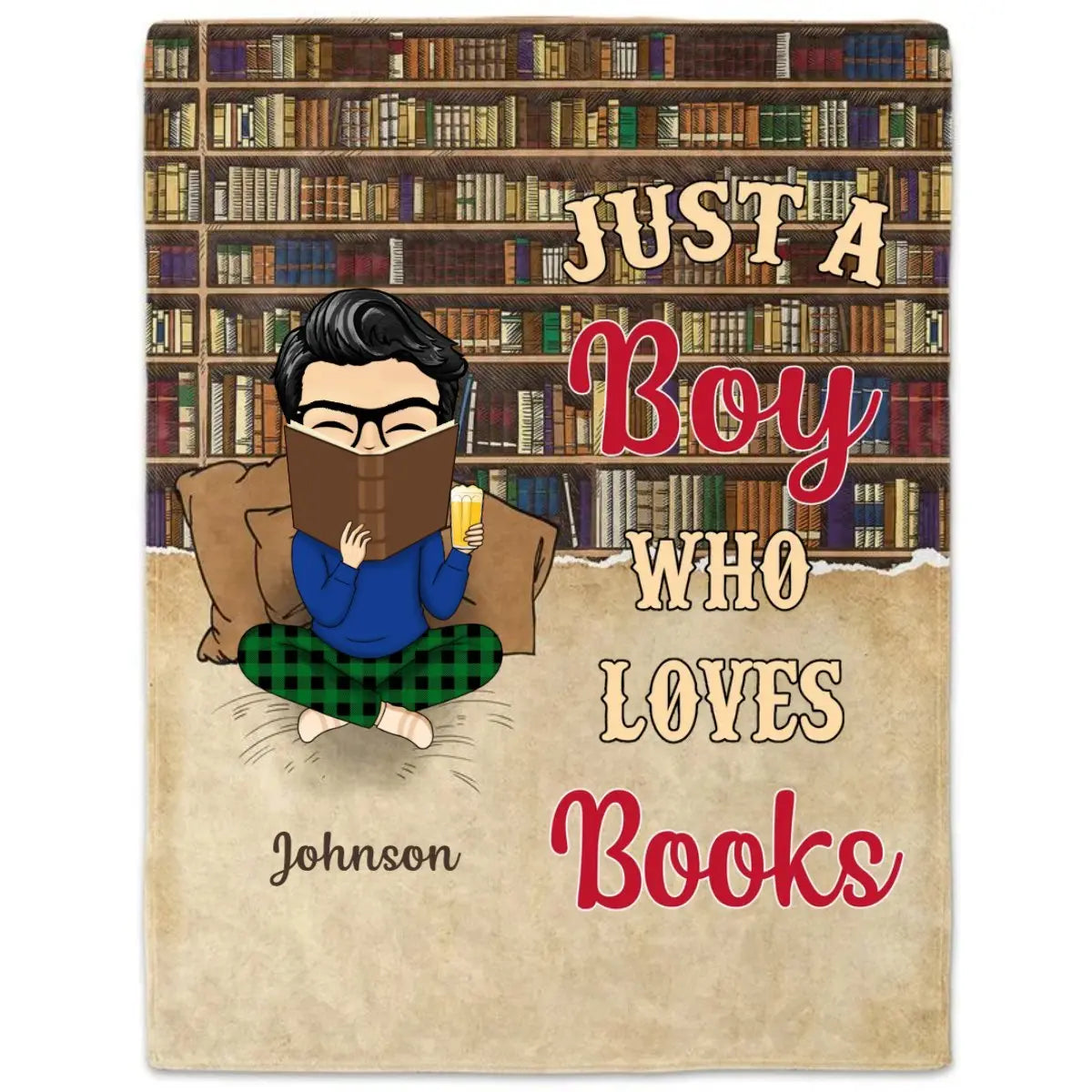 Book Lovers - Just A Girl Who Loves Books - Personalized Blanket Blanket The Next Custom Gift