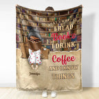 Book Lovers - Just A Girl Who Loves Books - Personalized Blanket Blanket The Next Custom Gift
