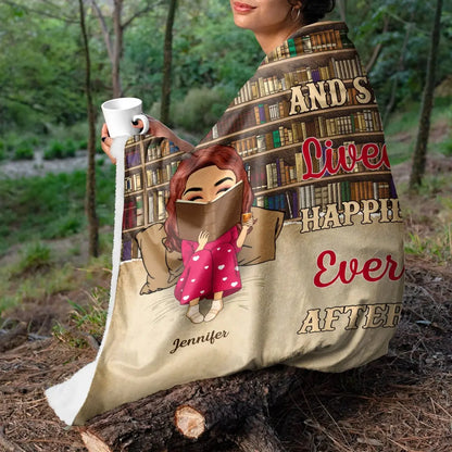 Book Lovers - Just A Girl Who Loves Books - Personalized Blanket Blanket The Next Custom Gift