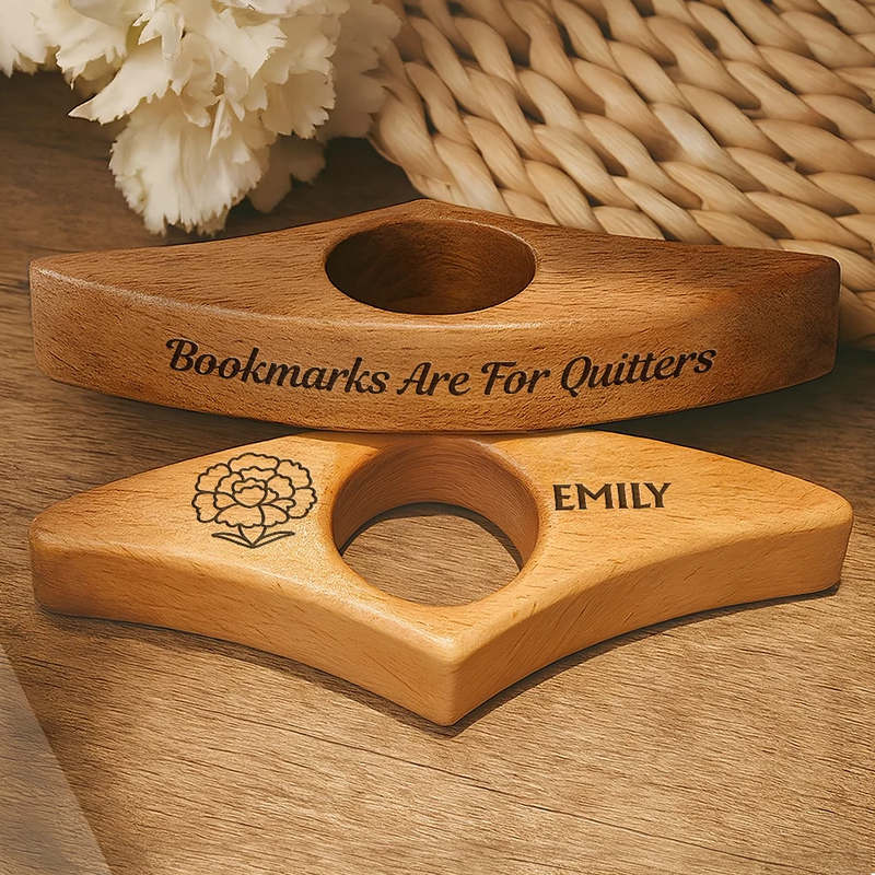 Bookmarks Are For Quitters Birth Flower Icon - Personalized Book Page Holder