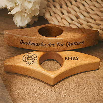 Bookmarks Are For Quitters Birth Flower Icon - Personalized Book Page Holder