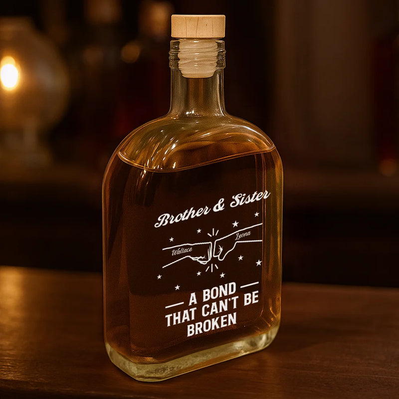 Brothers A Bond That Can't Be Broken - Personalized Whiskey Bottle