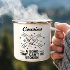 Brothers A Bond That Can't Be Broken - Personalized Enamel Mug
