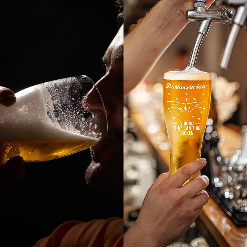 Brothers A Bond That Can't Be Broken - Personalized Pilsner Glass