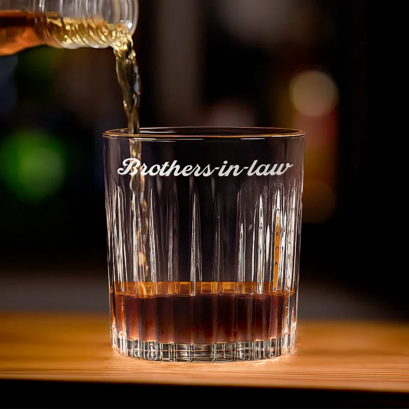 Brothers A Bond That Can't Be Broken - Personalized Rocks Whiskey Glass