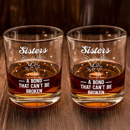 Brothers A Bond That Can't Be Broken - Personalized Whiskey Glass