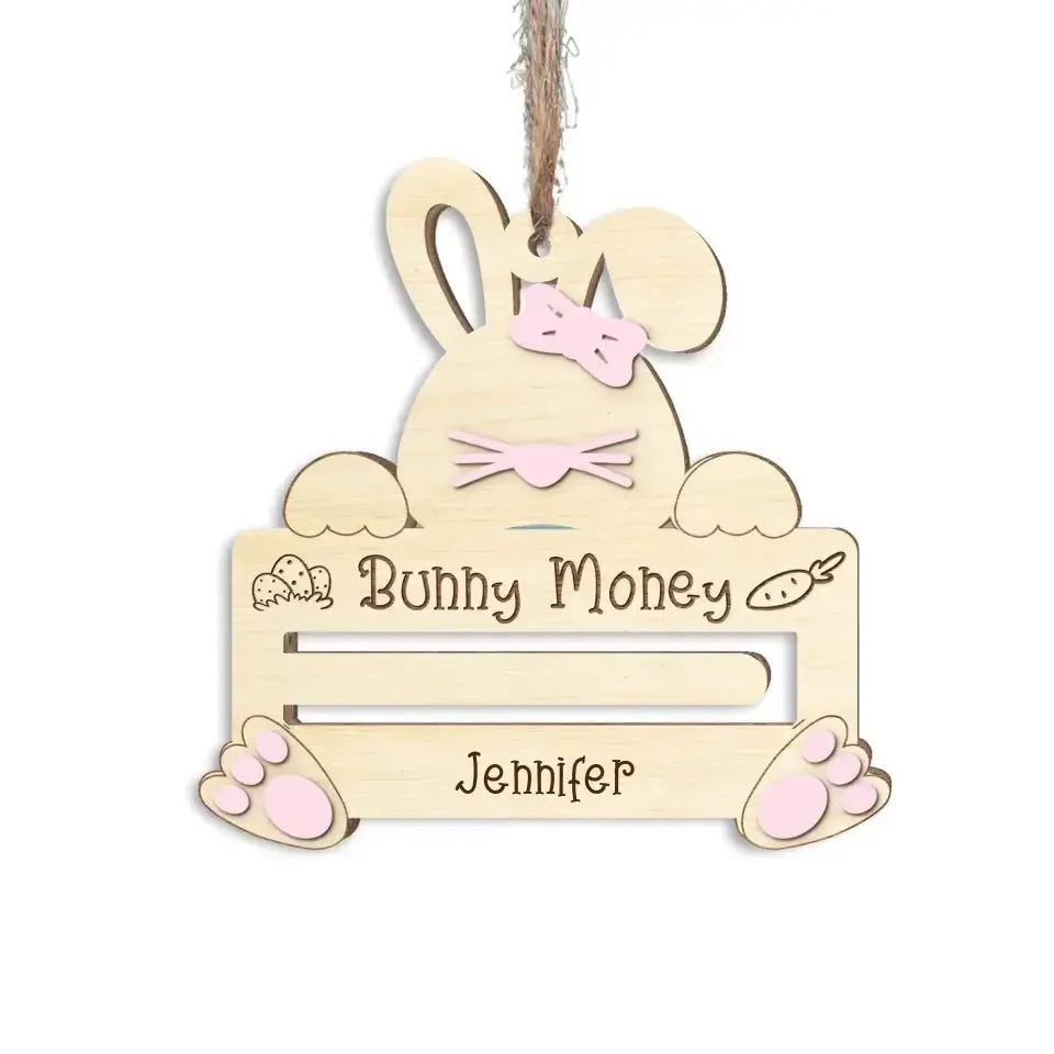 Bunny Lover - Cute Bunny Money - Personalized Money Holder(NV) Money Holder The Next Custom Gift