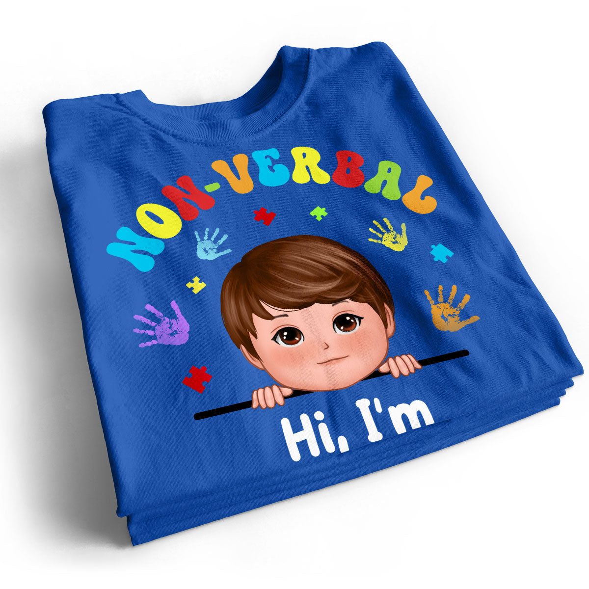 Non Verbal Hello Autism Awareness Personalized Shirt