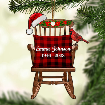 Memorial Keepsake Empty Chair For Lost Loved One Personalized Wooden Ornament