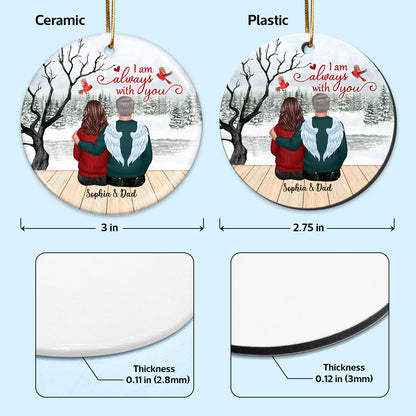 Always With You Dry Tree And Wood Brigde Memorial Gifts Personalized Circle Ornament