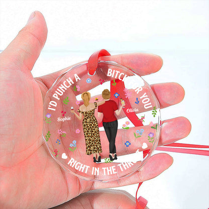 Punch Bitch Besties - Personalized Custom Glass Ornament