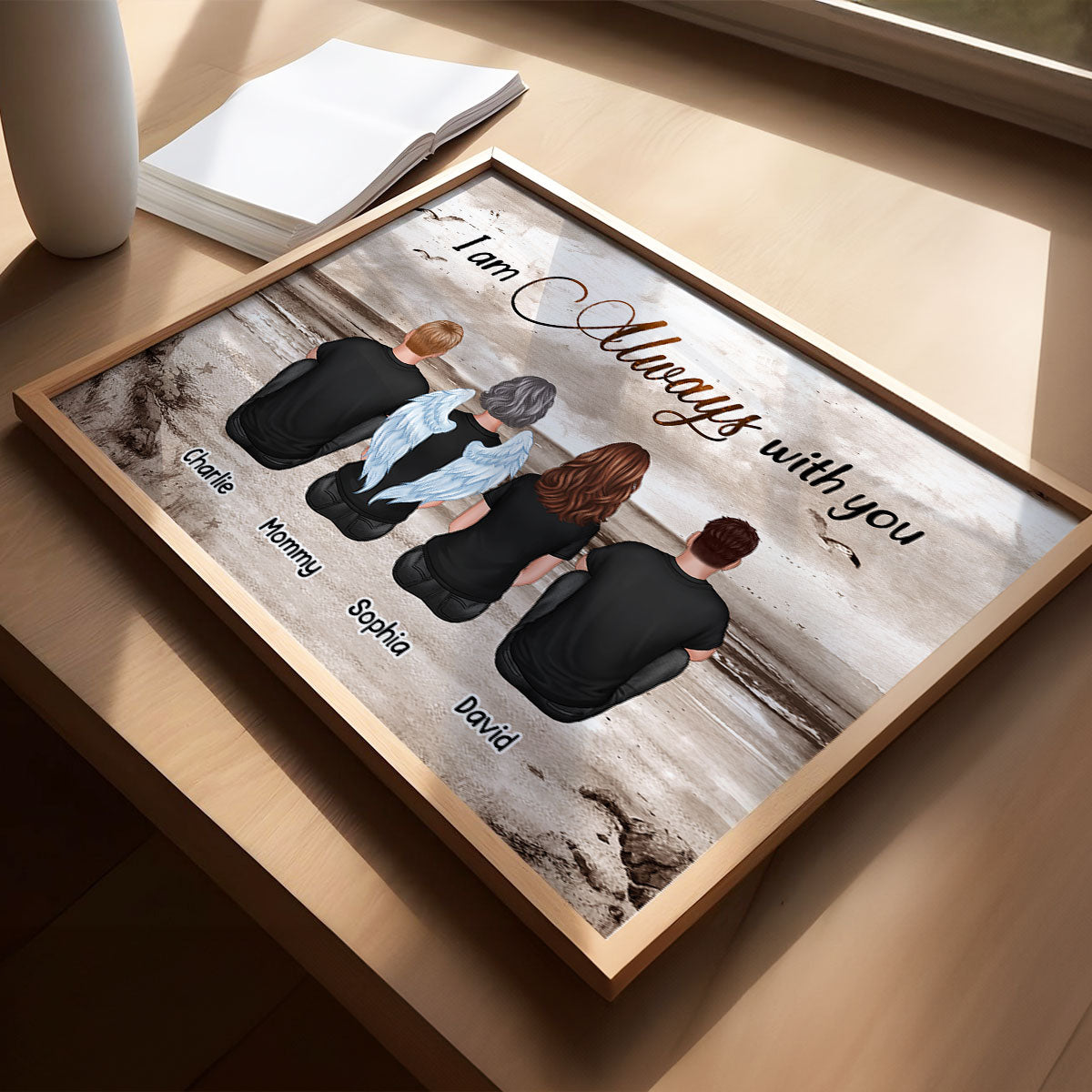 Always With You Sky Family Members, Memorial Personalized Poster, Sympathy Gift