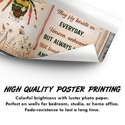 Those We Love Family Floral Art - Memorial Gift - Personalized Custom Poster