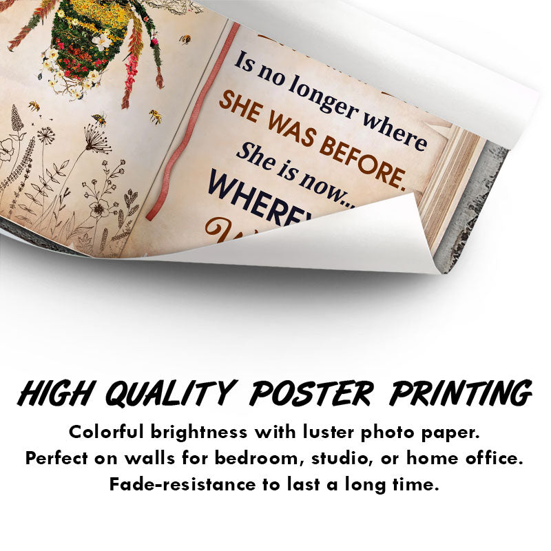 Whom We Love And Lose Family Floral Art - Memorial Gift - Personalized Custom Poster