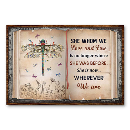 Whom We Love And Lose Family Floral Art - Memorial Gift - Personalized Custom Poster