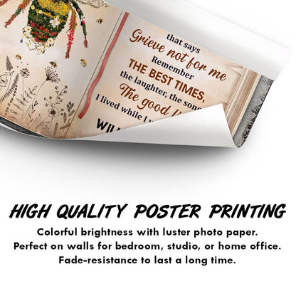 A Limb Has Fallen Family Floral Art - Memorial Gift - Personalized Custom Poster