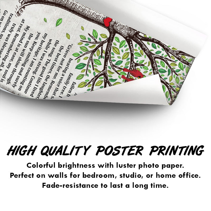 Grieve Not For Me Family Sympathy -  Memorial Gift - Personalized Custom Poster