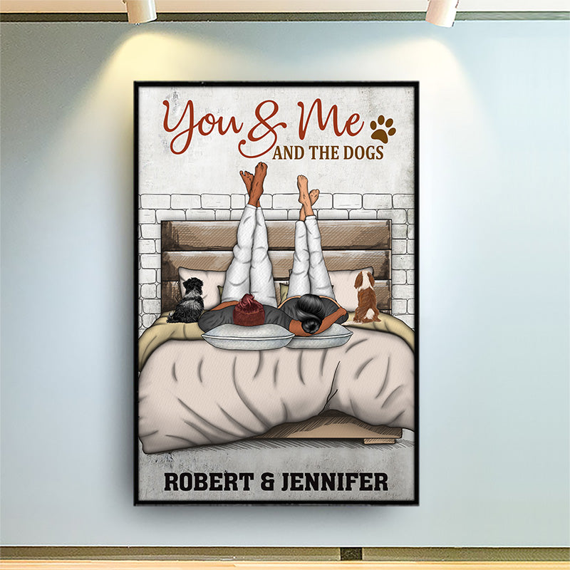 You, Me And The Dog Couple - Romantic Gift - Personalized Custom Poster