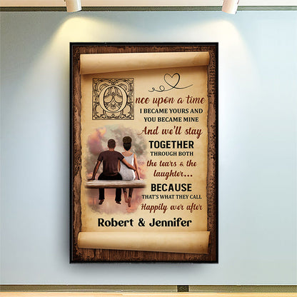 Once Upon A Time Fairy Tale Couple - Romantic Gift - Personalized Custom Poster
