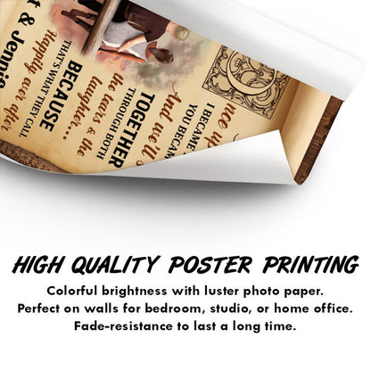 Once Upon A Time Fairy Tale Couple - Romantic Gift - Personalized Custom Poster