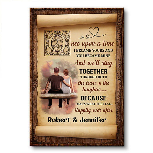 Once Upon A Time Fairy Tale Couple - Romantic Gift - Personalized Custom Poster