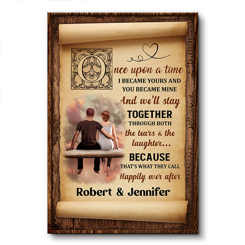 Once Upon A Time Fairy Tale Couple - Romantic Gift - Personalized Custom Poster